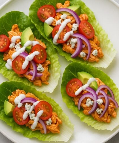 Buffalo Chicken Lettuce Wraps