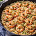 Garlic Butter Shrimp and Rice Skillet